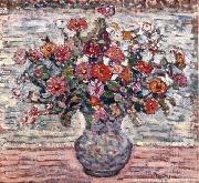 Maurice Brazil Prendergast Flowers in a Vase (Zinnias) oil on canvas